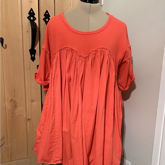 EUC Free People Catalina Mini Dress Radiant Watermelon 🍉 Size Small - Picture 3 of 8